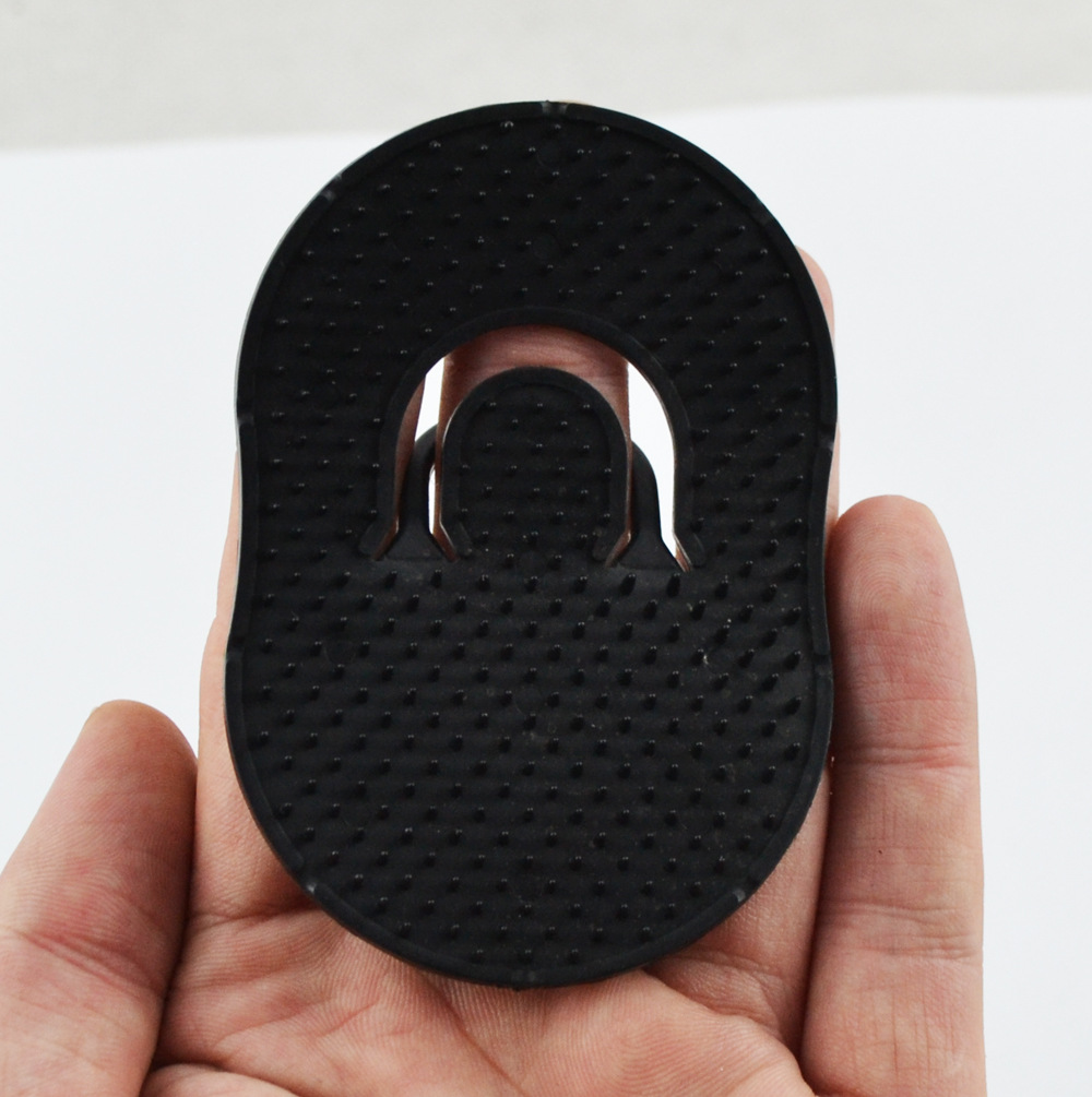 Soft Flesh Official Finger Set Black Small round Comb Shampoo Brush Portable Pocket Comb Massage Brush Finger Brush