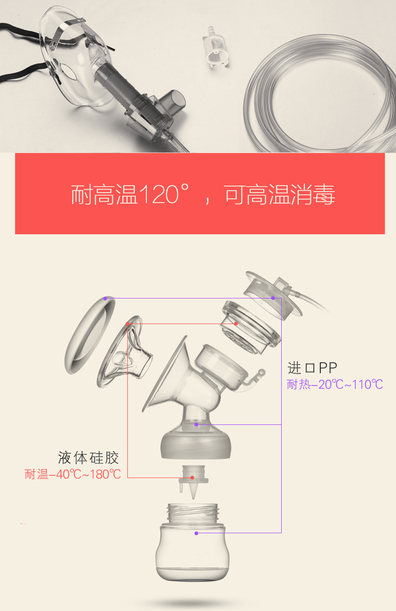 New Large Suction Breast Pump Electric Milking Breast Pump Milk Suckling Massage Factory Maternal and Child OEM