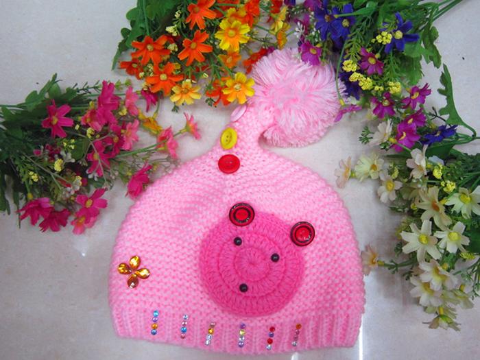 Hat the new 2014 han edition children cartoon tail button sets baby hat knitting hat Hat the new 2014 han edition children cartoon tail button sets baby hat knitting hat