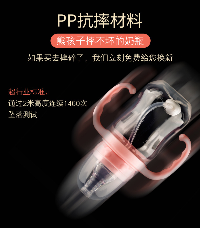 Neck Pp Baby Feeding Bottle 150ml Maternal and Child Whole Newborn Baby Bottle with Hand Customized Manufacturer O