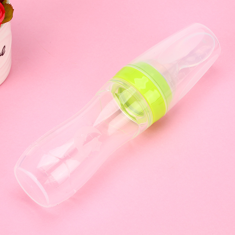 Baby Rice Cereal Bottle Baby Training Silicone Nursing Bottle Squeeze Spoon Baby Food Bottle Rice Cereal Spoon 120