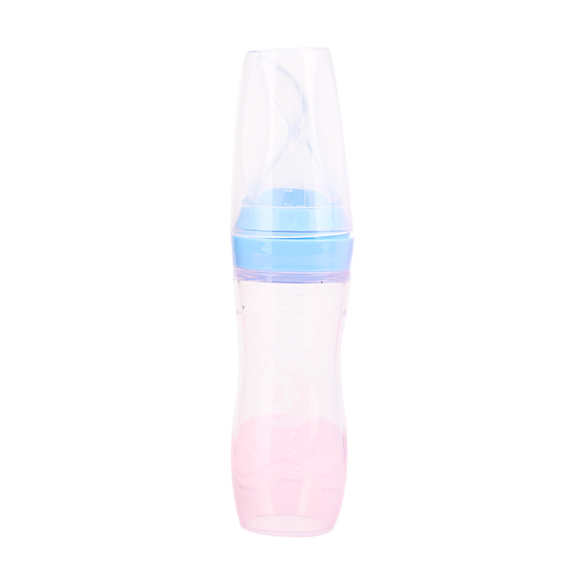 Baby Rice Cereal Bottle Baby Training Silicone Nursing Bottle Squeeze Spoon Baby Food Bottle Rice Cereal Spoon 120