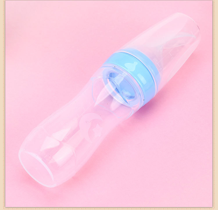 Baby Rice Cereal Bottle Baby Training Silicone Nursing Bottle Squeeze Spoon Baby Food Bottle Rice Cereal Spoon 120