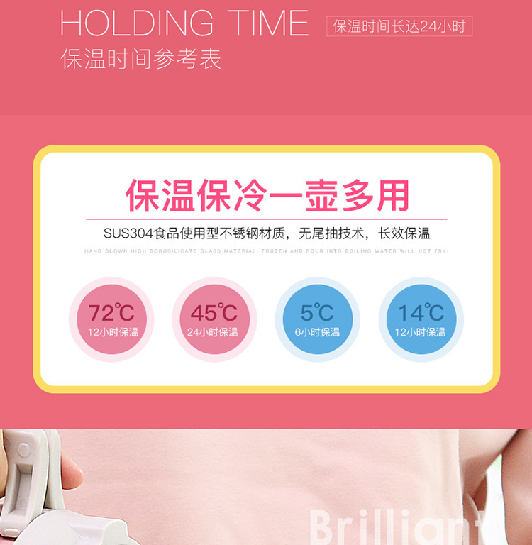 Bottle Baby and Infant out Milk Powder Portable Insulation Cup Household Large Capacity 1000ml Outdoor Kettle Female