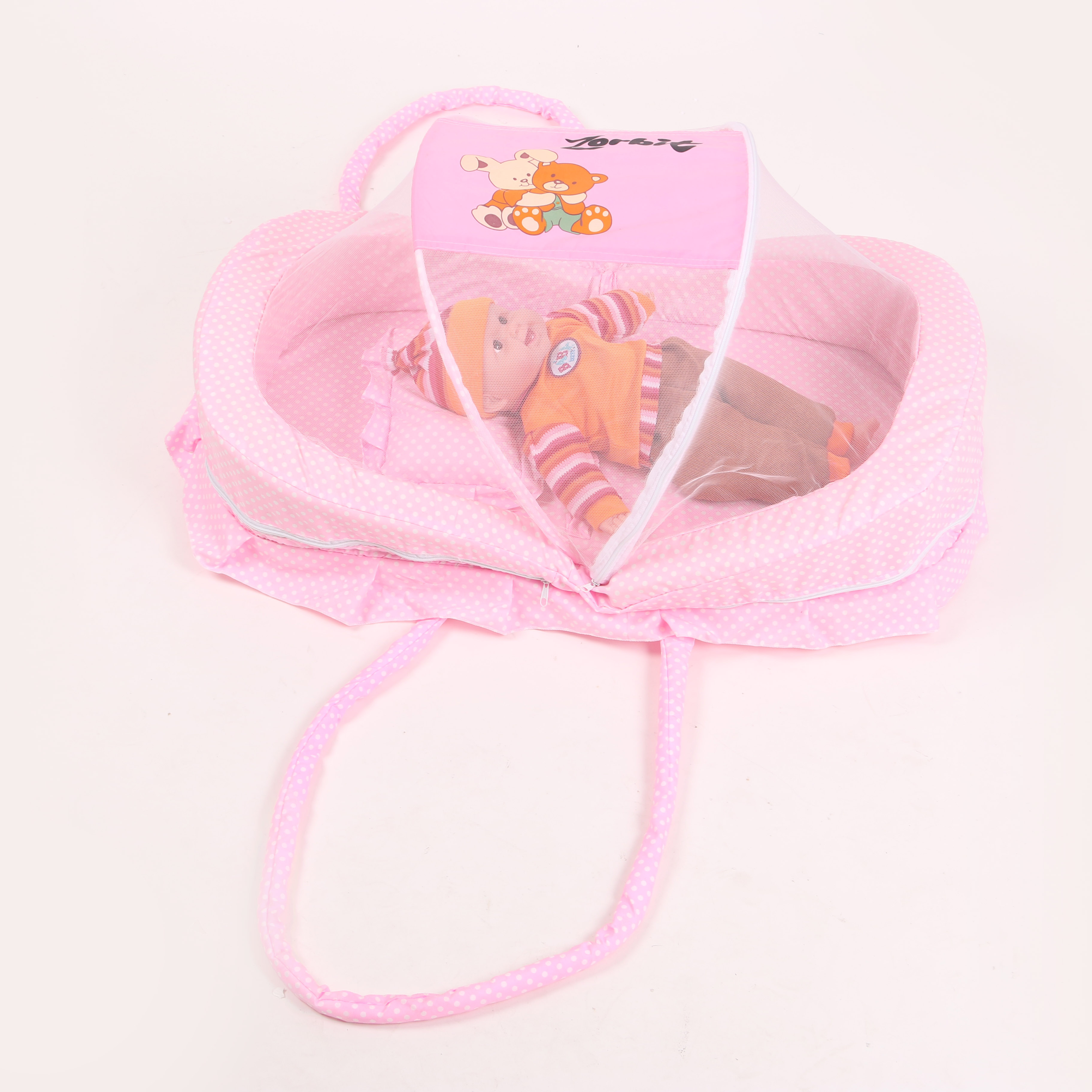 All cotton cartoon fashionable high grade baby cotton baby mosquito net baby bed net safe to go out for easy to carry