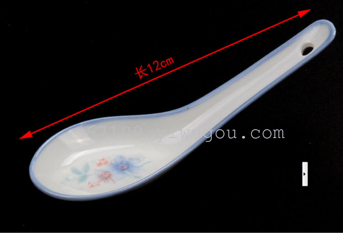4 small ceramic printing spoon spoons and spoons 2 yuan for store goods
