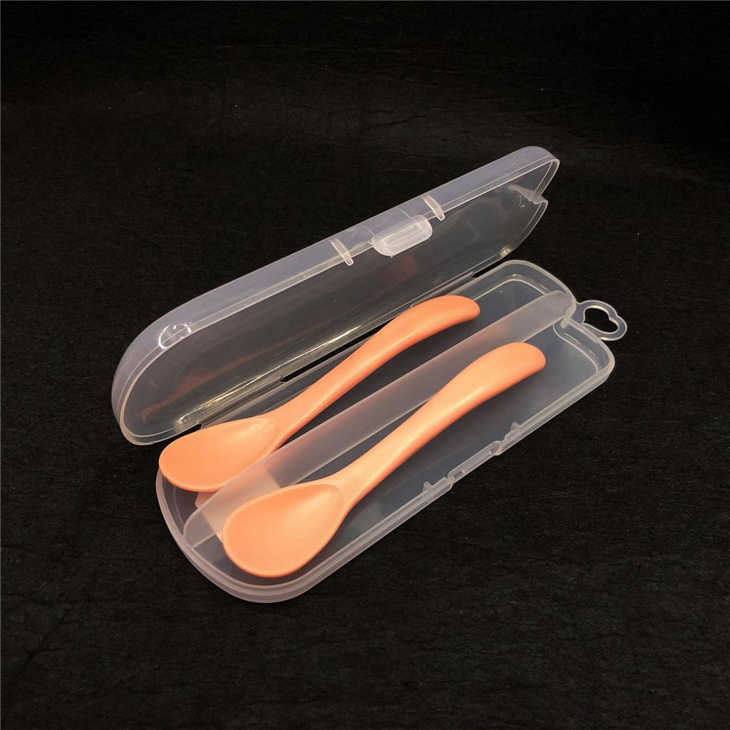 Environmentally friendly kids practice spoon clear box PP baby spoons baby bean spoons rs - 8551 Environmentally friendly kids practice spoon clear box PP baby spoons baby bean spoons rs - 8551