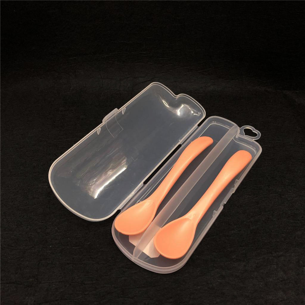 Environmentally friendly kids practice spoon clear box PP baby spoons baby bean spoons rs - 8551 Environmentally friendly kids practice spoon clear box PP baby spoons baby bean spoons rs - 8551