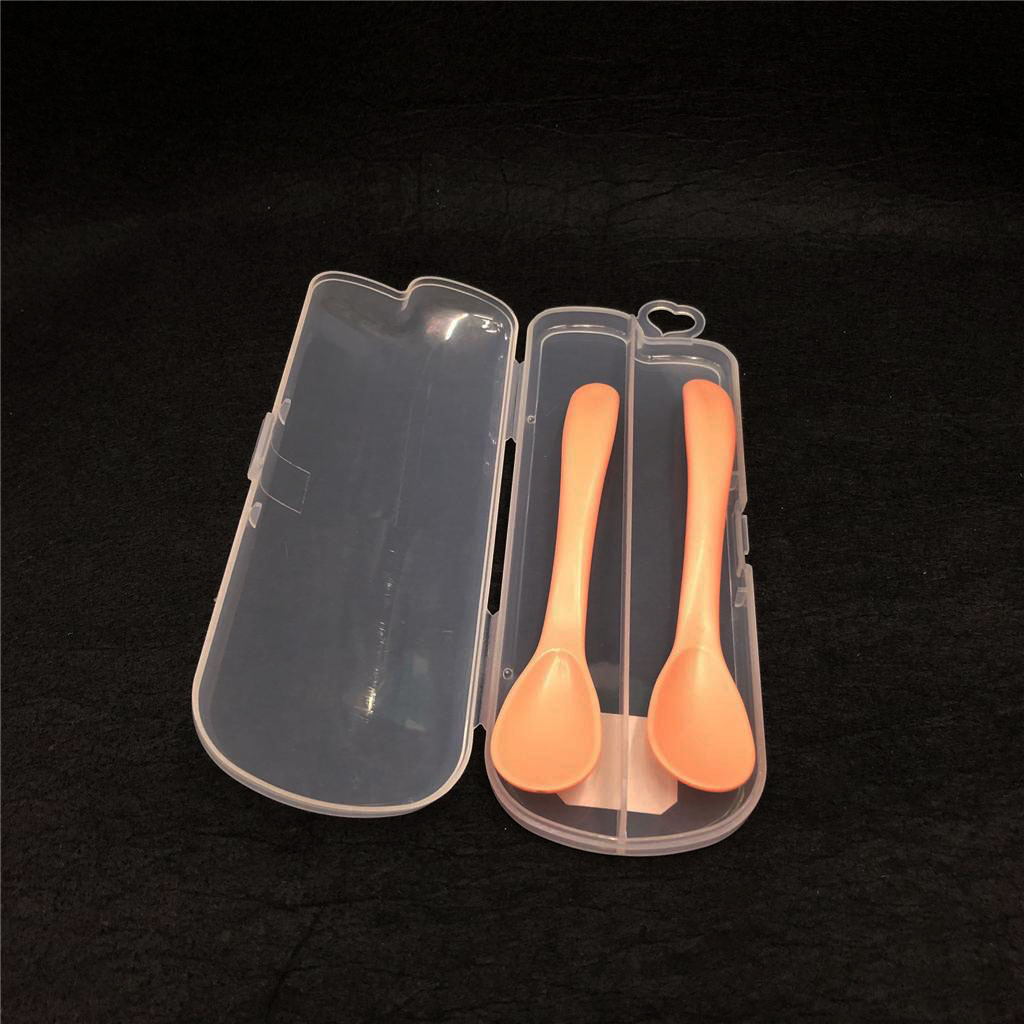 Environmentally friendly kids practice spoon clear box PP baby spoons baby bean spoons rs - 8551 Environmentally friendly kids practice spoon clear box PP baby spoons baby bean spoons rs - 8551