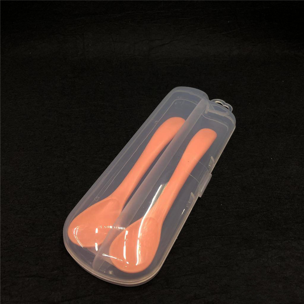 Environmentally friendly kids practice spoon clear box PP baby spoons baby bean spoons rs - 8551 Environmentally friendly kids practice spoon clear box PP baby spoons baby bean spoons rs - 8551