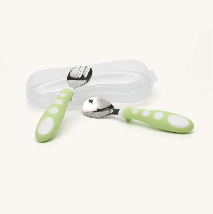 Manufacturers direct children of 304 stainless steel fork spoon cutlery baby eating training forks and spoons set