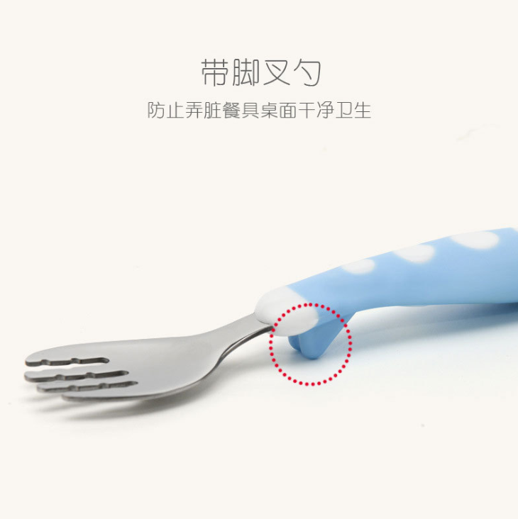 Manufacturers direct children of 304 stainless steel fork spoon cutlery baby eating training forks and spoons set