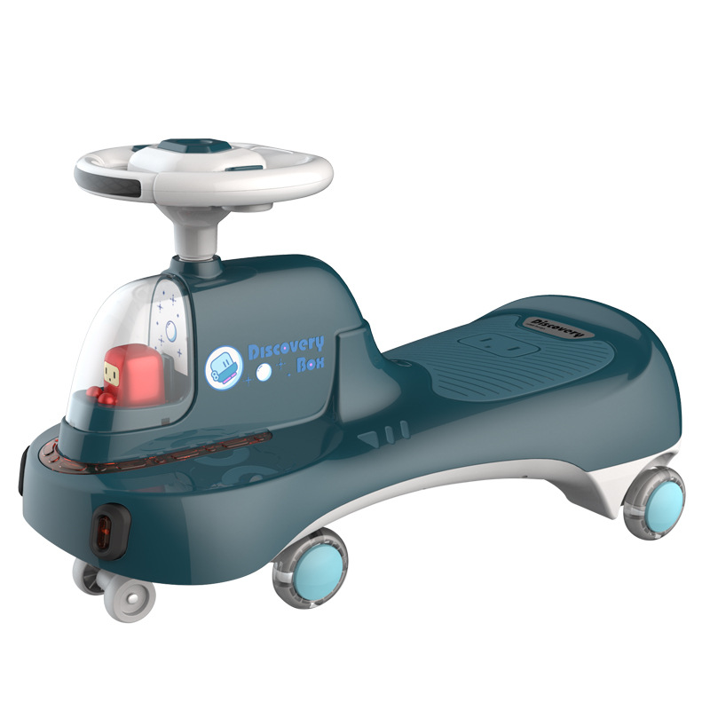 Baby Swing Car Mute Universal Wheel Anti-Rollover Baby Car Adult Can Sit Niuniu Sliding Swing Luge
