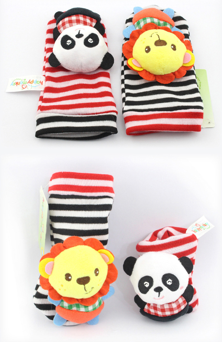 Newborn Infant Cartoon Animal Wrist Bell Bell Socks New Children's Wrist Strap Socks Set Newborn Infant Cartoon Animal Wrist Bell Bell Socks New Children's Wrist Strap Socks Set