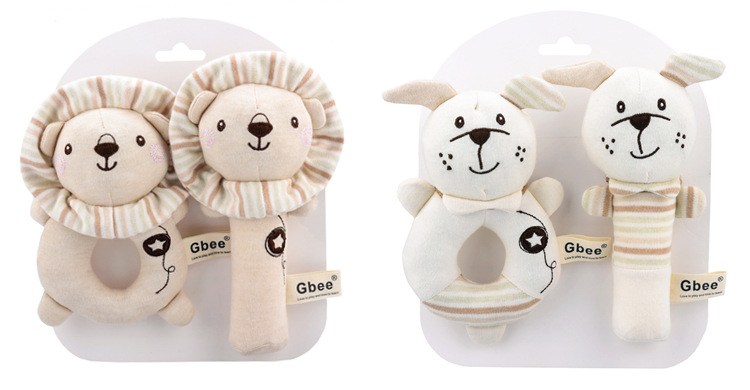 2021gbee Cotton round Handbell Stick Baby and Infant Comfort Toy Baby Rattle Handbell Toys Baby Toys
