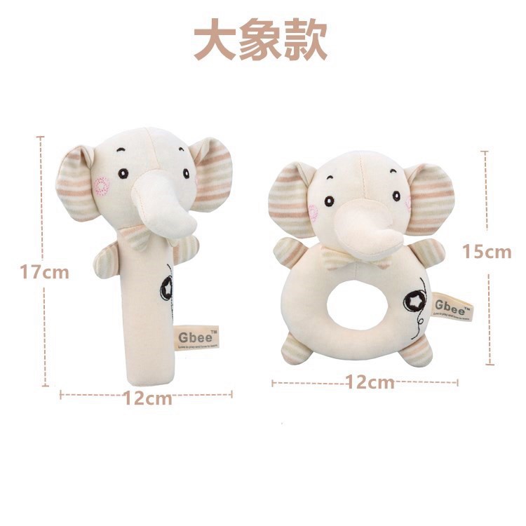 2021gbee Cotton round Handbell Stick Baby and Infant Comfort Toy Baby Rattle Handbell Toys Baby Toys