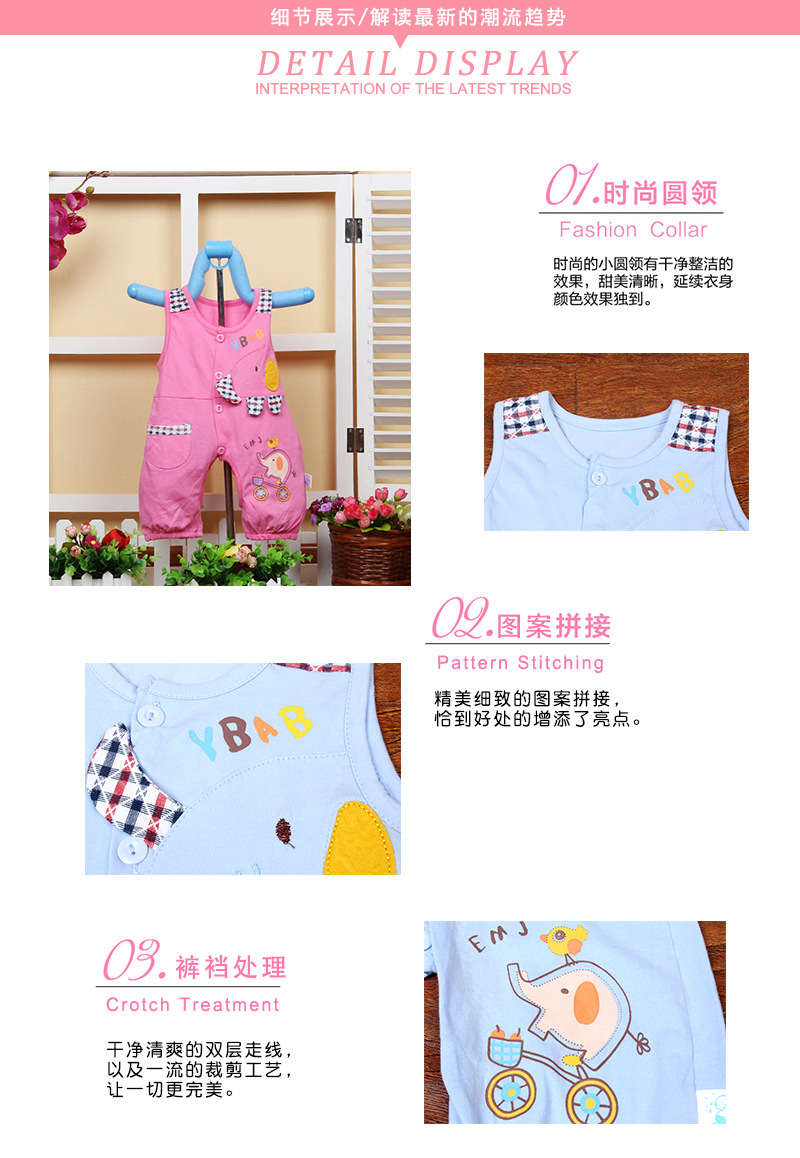 Climbing clothing factory outlets summer cartoon-even baby clothes baby clothes baby clothes baby dress