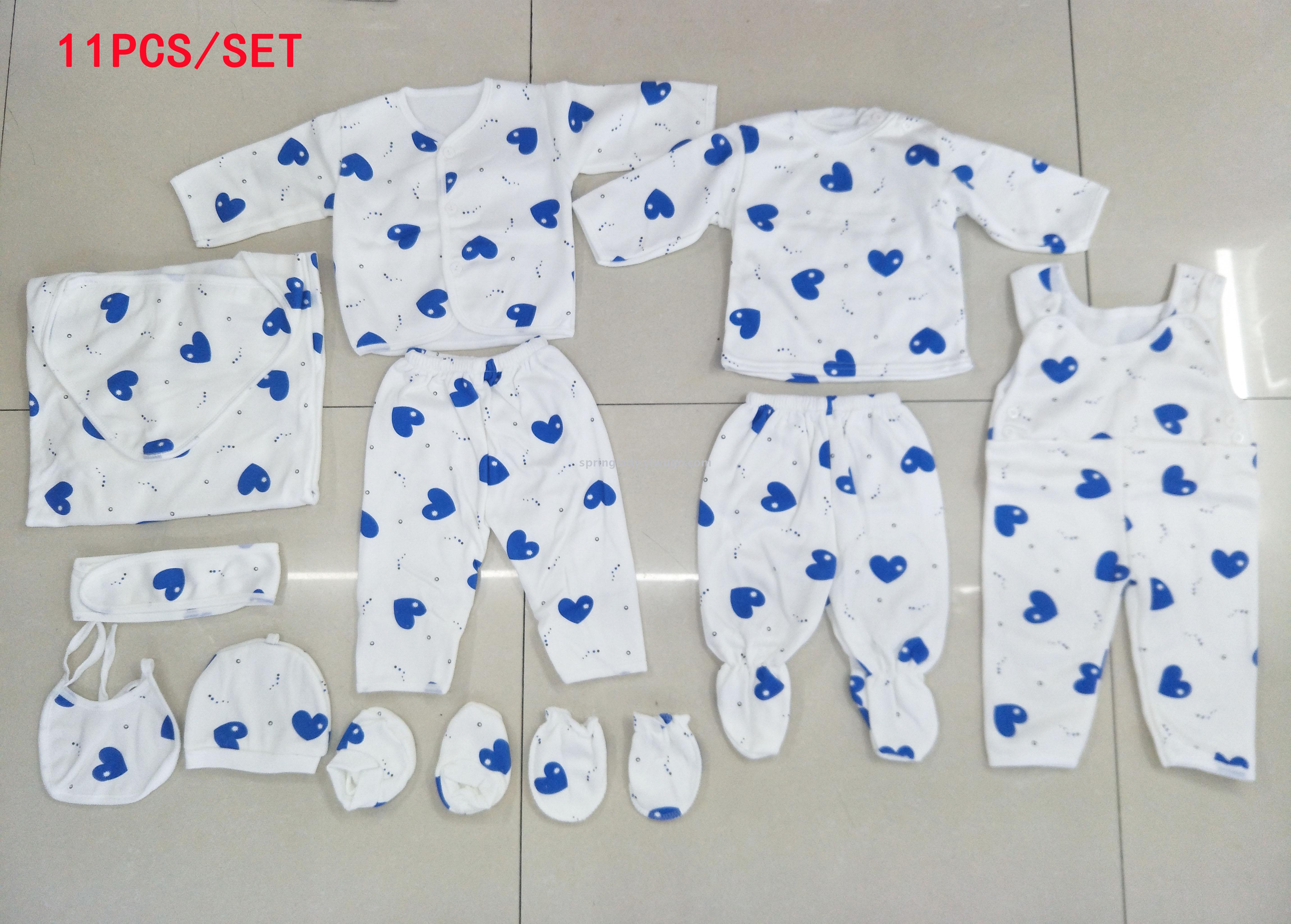Milk Silk Suit Newborn Baby Clothes Suit Baby and Infant 11-Piece Spring Lady