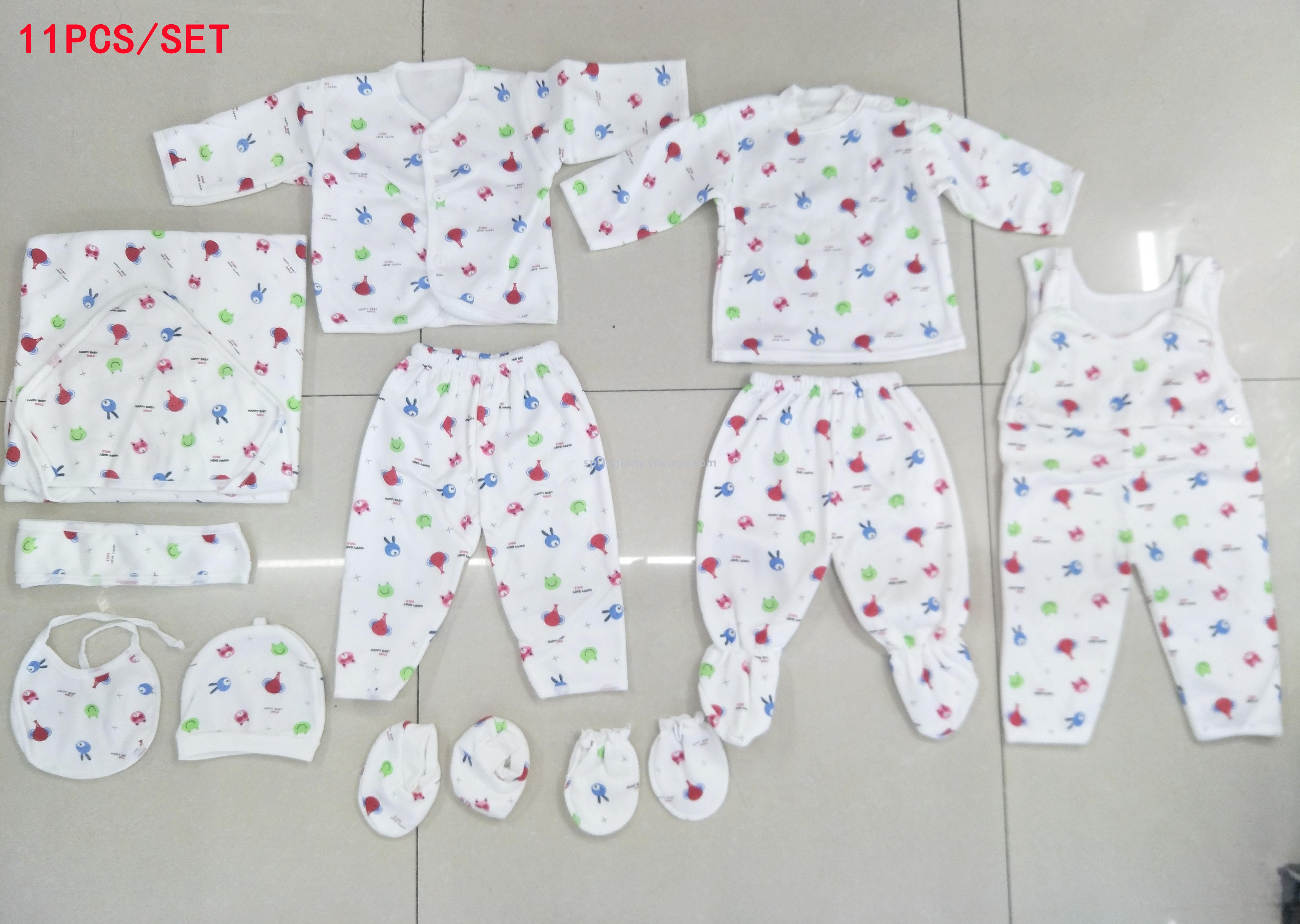 Milk Silk Suit Newborn Baby Clothes Suit Baby and Infant 11-Piece Spring Lady