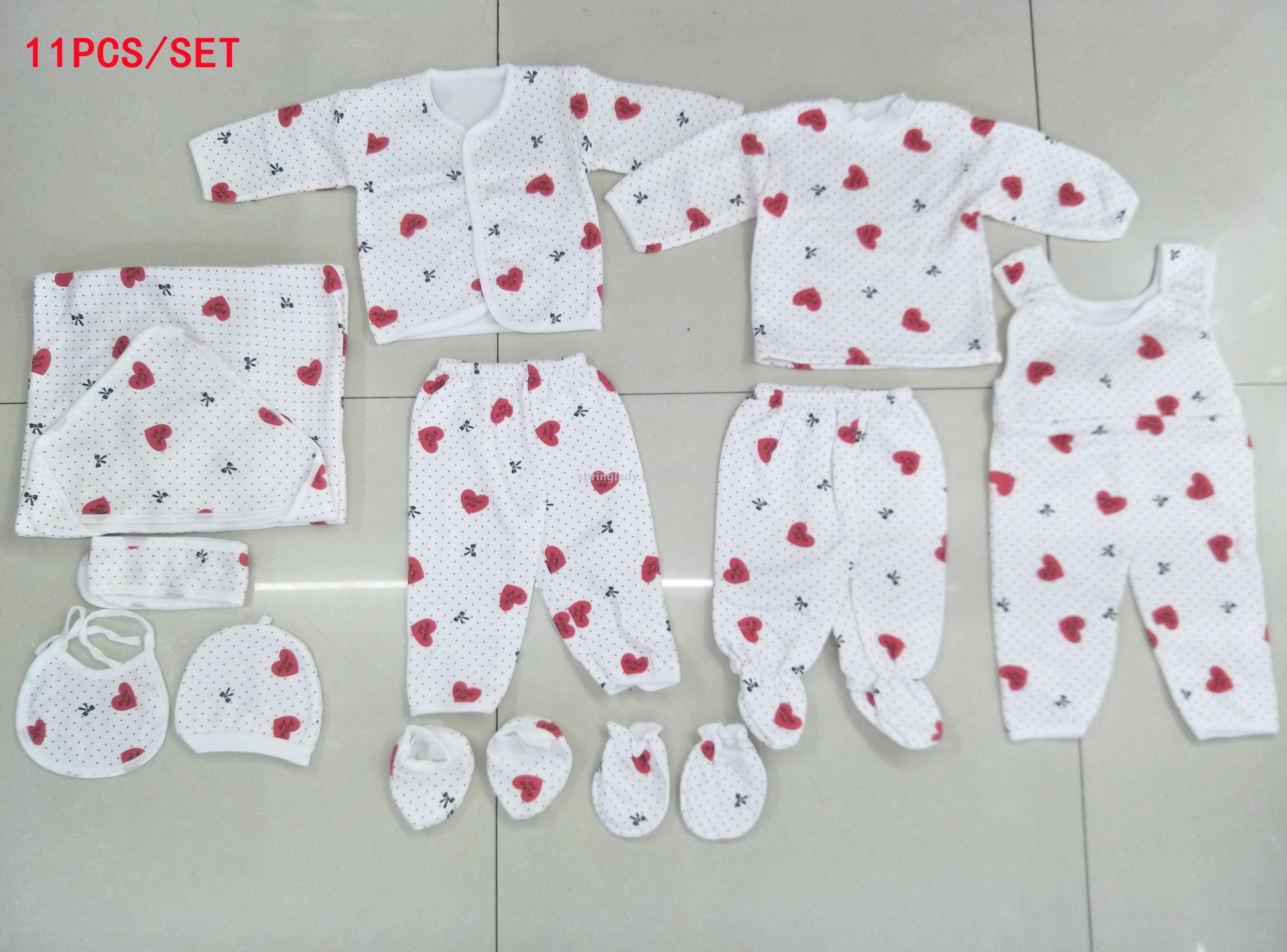 Milk Silk Suit Newborn Baby Clothes Suit Baby and Infant 11-Piece Spring Lady