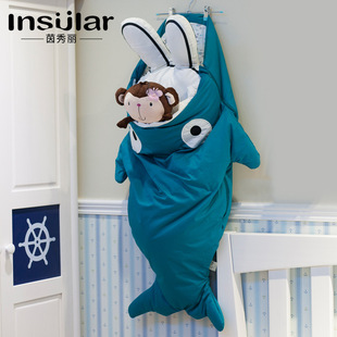 AntiStartle Autumn and Winter Thickening DualUse Newborn Swaddling Quilt Baby Bean Blanket Sleeping Bag CrossBorder
