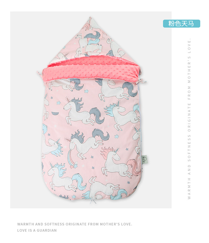 AntiStartle Autumn and Winter Thickening DualUse Newborn Swaddling Quilt Baby Bean Blanket Sleeping Bag CrossBorder