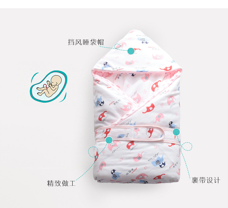Infant Knitted Cotton Printed Baby's Blanket Warm Quilt Newborn Baby Blanket Baby Blanket