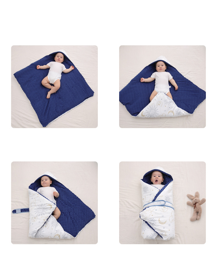 Infant Knitted Cotton Printed Baby's Blanket Warm Quilt Newborn Baby Blanket Baby Blanket