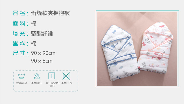 Infant Knitted Cotton Printed Baby's Blanket Warm Quilt Newborn Baby Blanket Baby Blanket