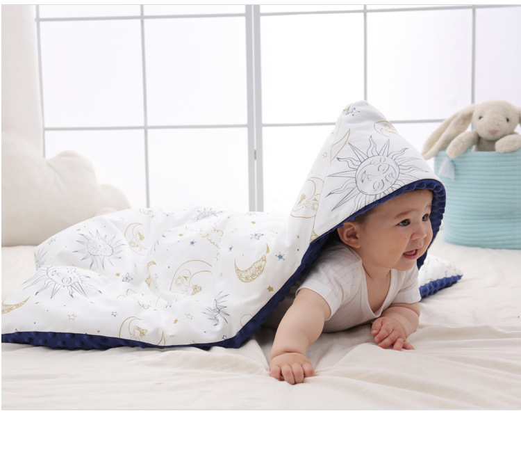 Infant Knitted Cotton Printed Baby's Blanket Warm Quilt Newborn Baby Blanket Baby Blanket