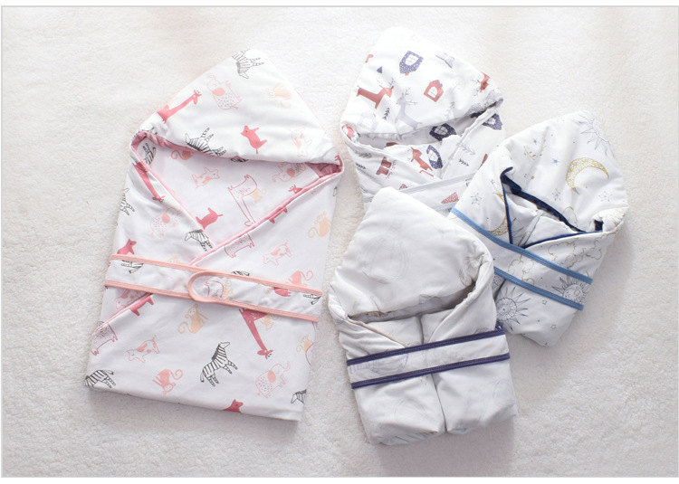 Infant Knitted Cotton Printed Baby's Blanket Warm Quilt Newborn Baby Blanket Baby Blanket