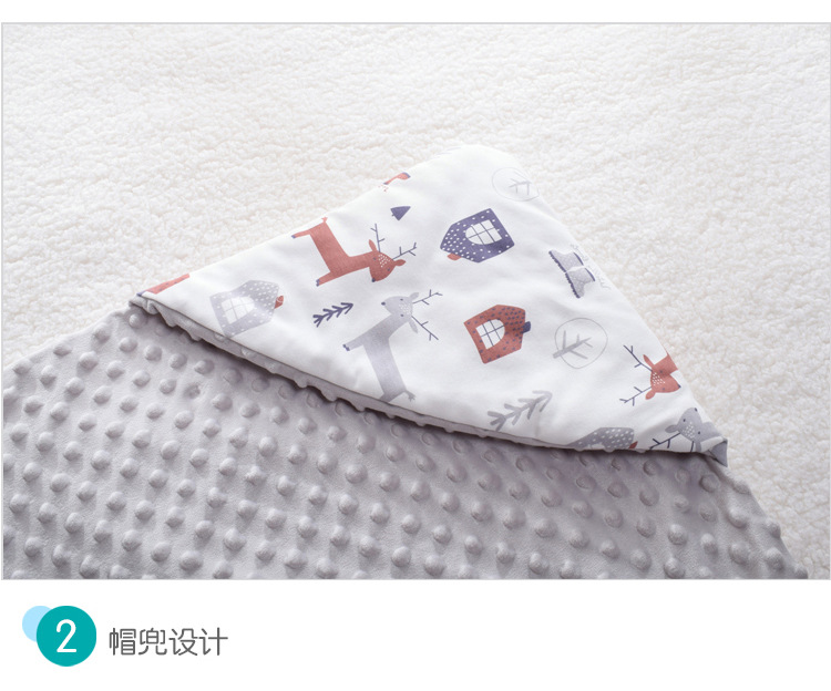 Infant Knitted Cotton Printed Baby's Blanket Warm Quilt Newborn Baby Blanket Baby Blanket