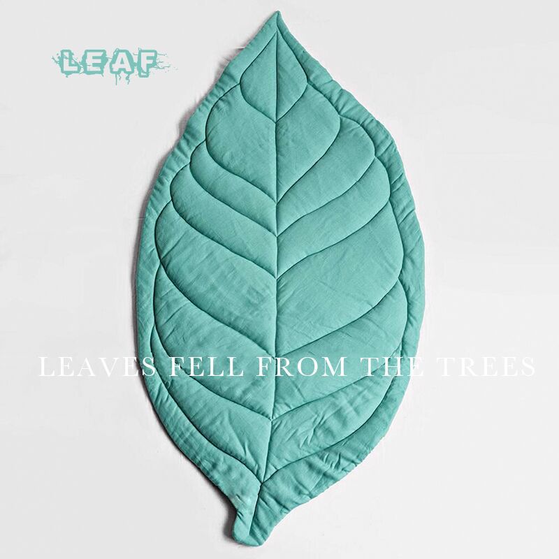 Nordic Ins Leaf Shaped Shape Floor Mat Kids&#039; Play Mat Baby Blanket Baby Room Decoration Carpet Cotton Quilt