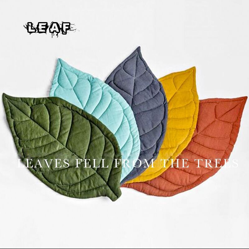Nordic Ins Leaf Shaped Shape Floor Mat Kids&#039; Play Mat Baby Blanket Baby Room Decoration Carpet Cotton Quilt