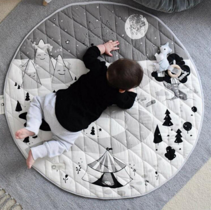 Nordic Ins Leaf Shaped Shape Floor Mat Kids' Play Mat Baby Blanket Baby Room Decoration Carpet Cotton Quilt