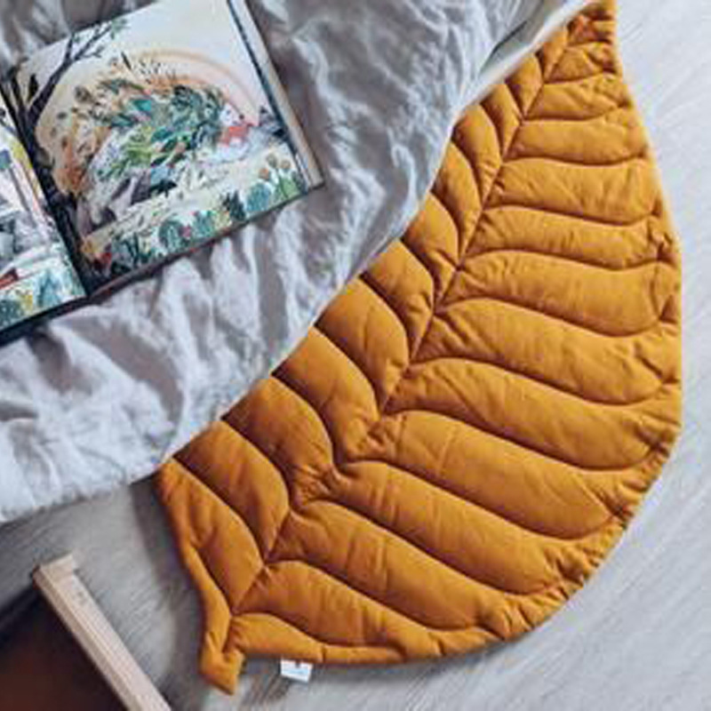 Nordic Ins Leaf Shaped Shape Floor Mat Kids' Play Mat Baby Blanket Baby Room Decoration Carpet Cotton Quilt
