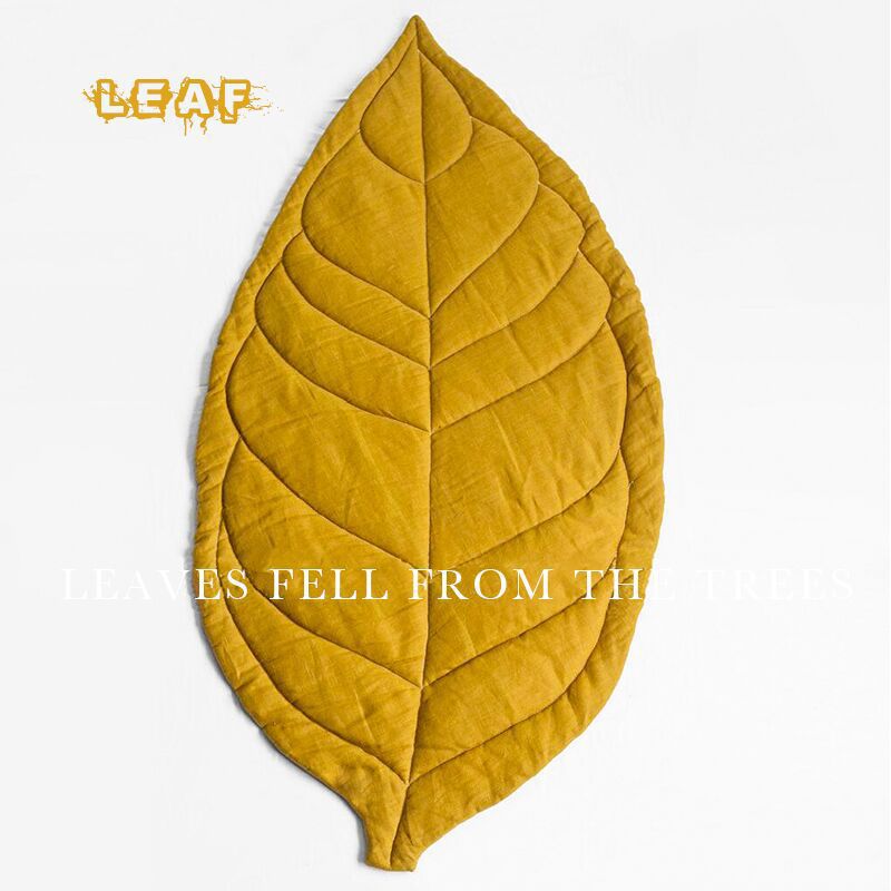 Nordic Ins Leaf Shaped Shape Floor Mat Kids' Play Mat Baby Blanket Baby Room Decoration Carpet Cotton Quilt