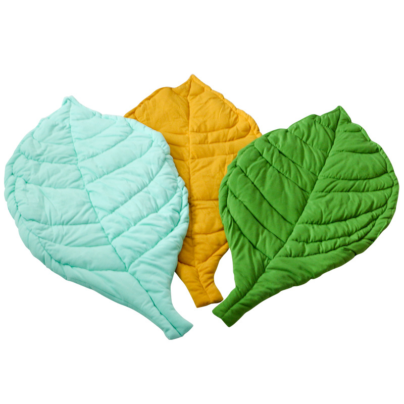Nordic Ins Leaf Shaped Shape Floor Mat Kids' Play Mat Baby Blanket Baby Room Decoration Carpet Cotton Quilt