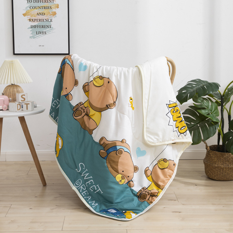 Children&#039;s Drive Summer Blanket Baby Nap Airable Cover Kindergarten Summer Thin Small Quilt Whole