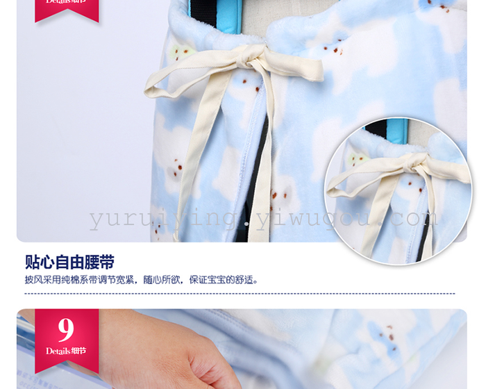 Children's sleeping bag, cotton thickened baby hold quilt sleeping bag to prevent kicking quilt blanket newborn Children's sleeping bag, cotton thickened baby hold quilt sleeping bag to prevent kicking quilt blanket newborn