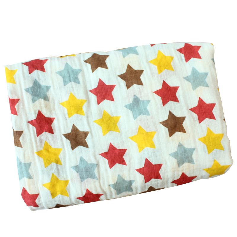 Newborn Bath Towel Muslim Gauze Cartoon Baby Baby&#039;s Blanket Cotton Muslin Gauze Quilt Baby Blanket Customized