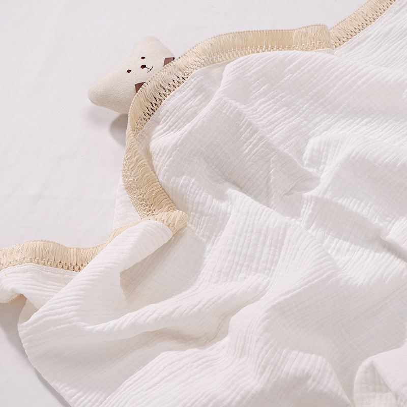 INS Tassel Children's Blanket Baby Gauze Swaddle Baby's Blanket Newborn Baby Supplies Quilt Wrapped Towel