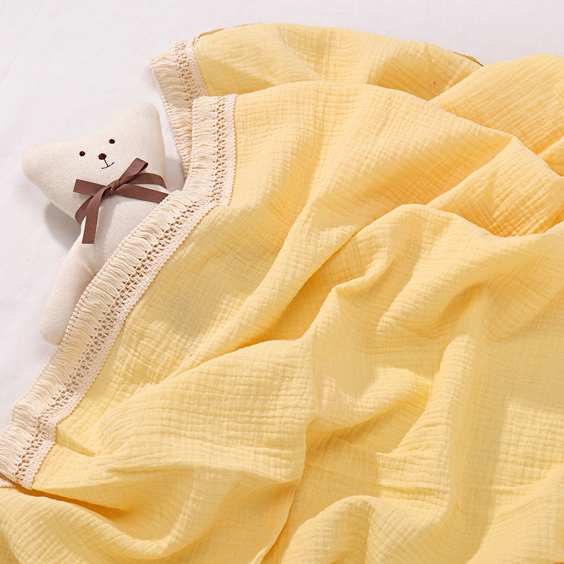 INS Tassel Children's Blanket Baby Gauze Swaddle Baby's Blanket Newborn Baby Supplies Quilt Wrapped Towel