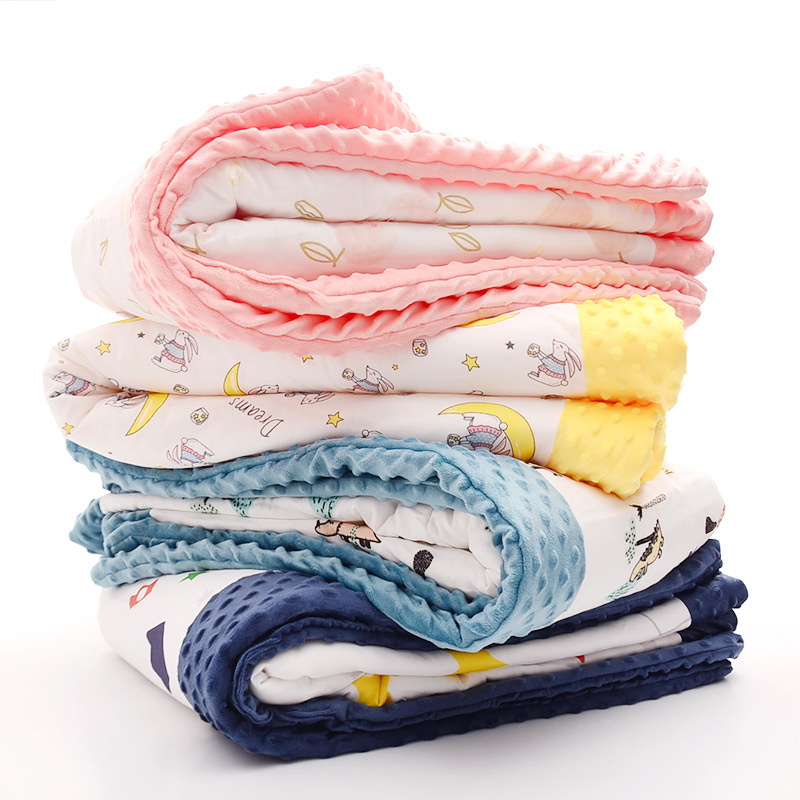 Baby Blanket Winter Thickening Newborn Cover Blanket Baby Quilt Men and Women Baby Blanket Bubble Velvet Four Seasons
