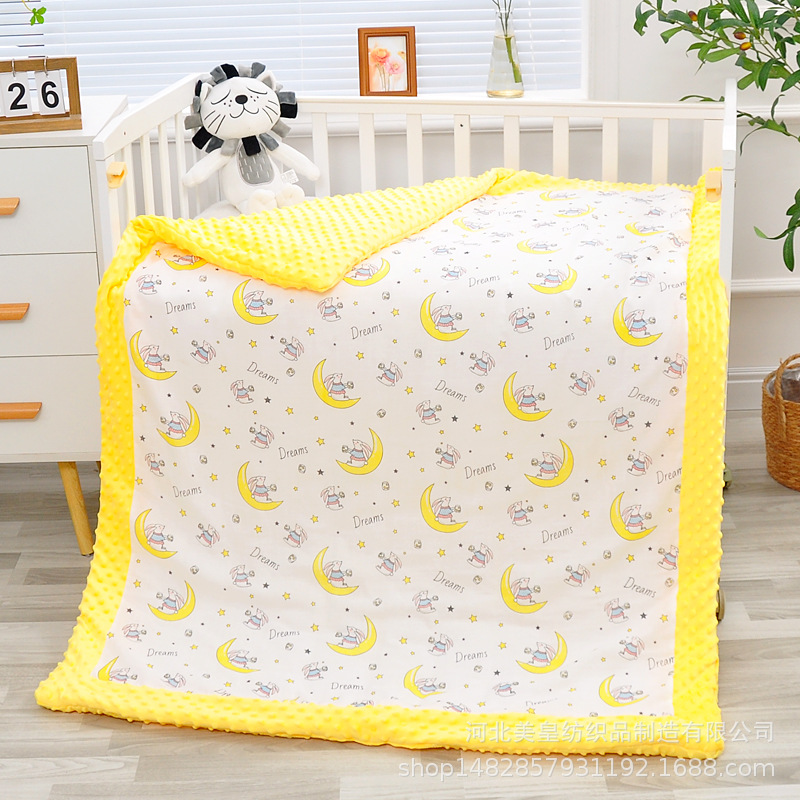 Baby Blanket Winter Thickening Newborn Cover Blanket Baby Quilt Men and Women Baby Blanket Bubble Velvet Four Seasons