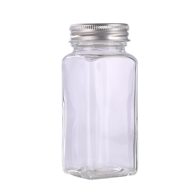 square seasoning jar glass seasoning bottle whole 40g sesame seed salt seaweed powder seasoning bottle