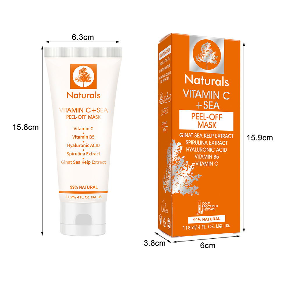 Cross-Border Cibee 118ml VC Tearing Mask Seaweed Essence Soft Moisture Replenishment Tearing Mask Wholesale