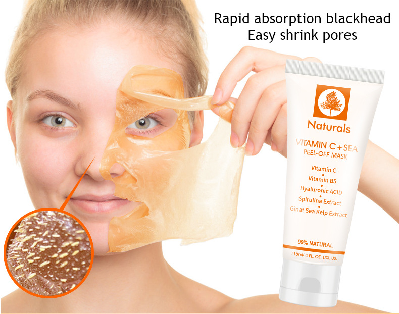 Cross-Border Cibee 118ml VC Tearing Mask Seaweed Essence Soft Moisture Replenishment Tearing Mask Wholesale
