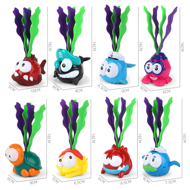 Amazon Cross-Border Children&#039;s Floating Light Seaweed Baby Bath Cartoon Bathroom Baby Bath Toys