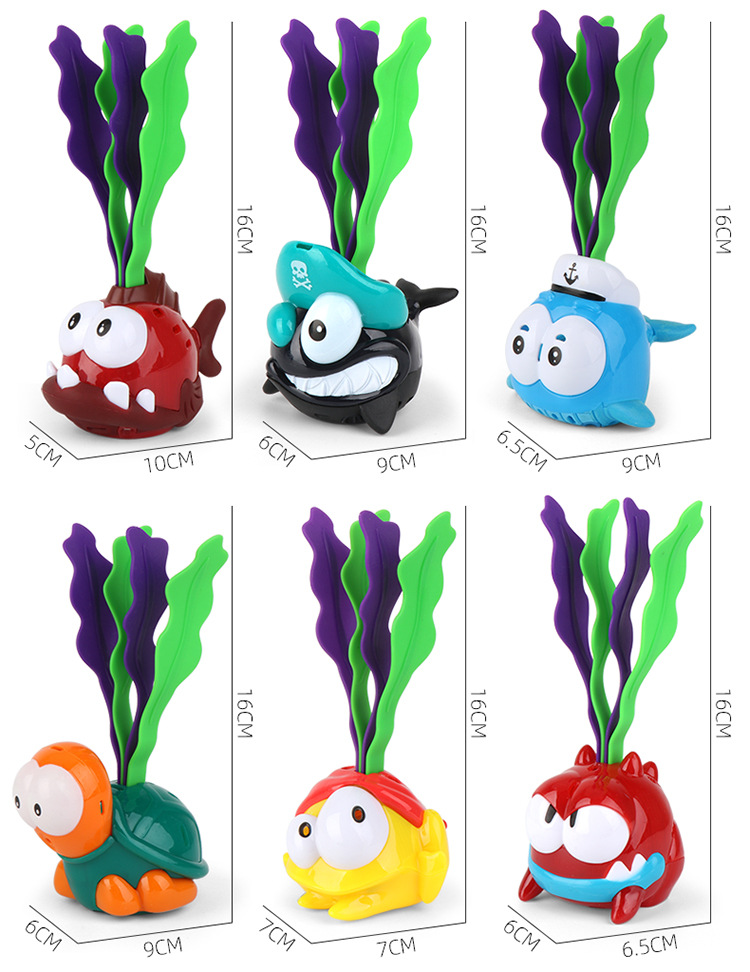Amazon Cross-Border Children's Floating Light Seaweed Baby Bath Cartoon Bathroom Baby Bath Toys